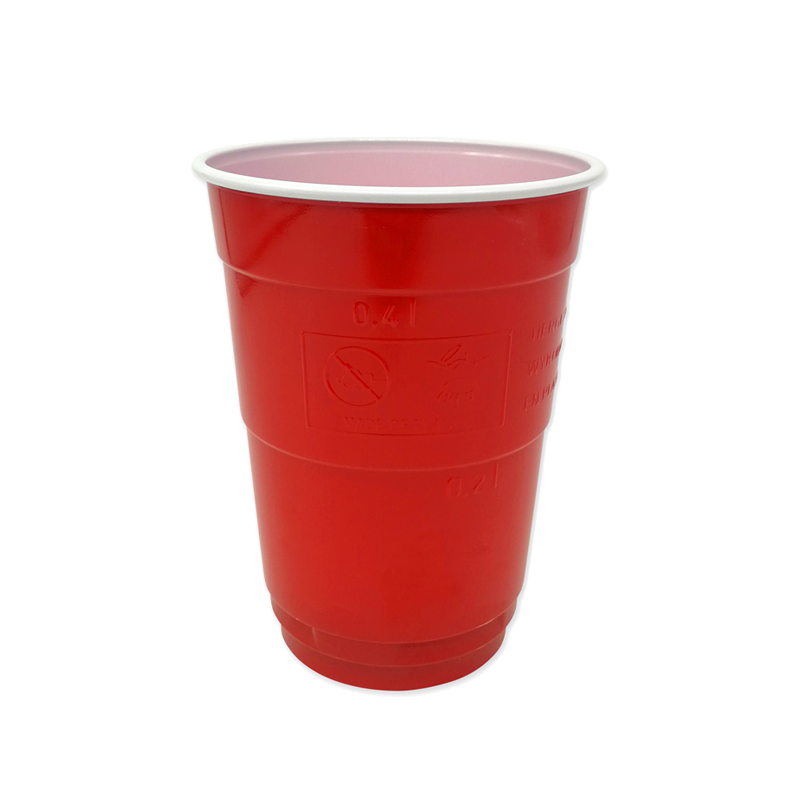 Party Cup, 400 ml (red-white)