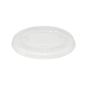 PET Flat Lid ø 95 mm (without hole, transparent)