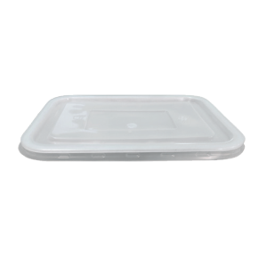 Plastic lid for fiber meal tray