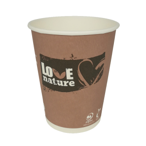 BioWare™ Paper hot cup - Love Nature, 300 ml