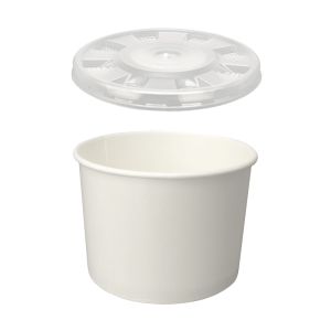 Food to go - Eatwell white, 400 ml (with lid)
