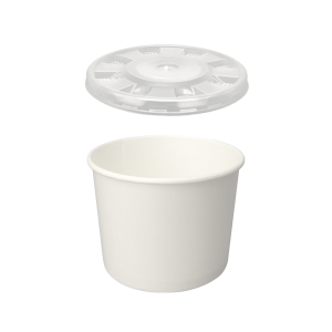 Food to go - Eatwell white, 300 ml (with lid)