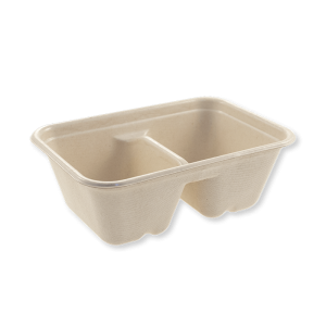 Fiber meal tray, 750ml / 2-comp
