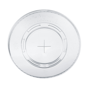 rPET Flat lid with crosshole ø 95 mm