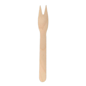 Wooden snack fork, 120 mm