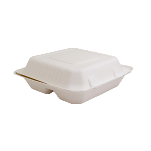 Fiber Meal Box - 3-comp, 23 x 23 cm
