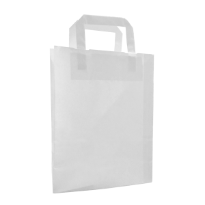 Paper bag - size S, white, 22 x 10 x 28 cm