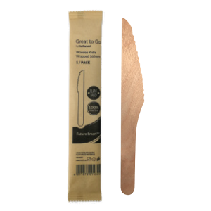 Wooden knife, 165 mm (wrapped)