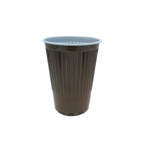 Thermo-Vending cup, 180 ml (brown-white, light version - reduced stack-height)