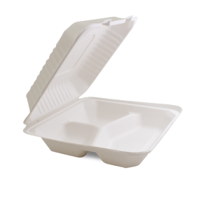 Fiber Meal Box - 3-comp, 24 x 23 cm (S)