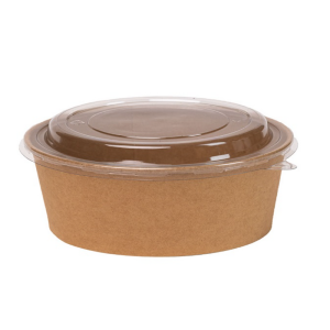 PAPER 900ML ROUND BOWL FSC KRAFT, PE