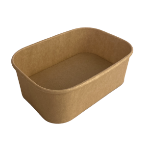 Paper Rectangular Container 750 ml kraft, PP-coated (FSC®)