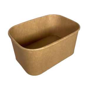 Paper Rectangular Container 1000 ml kraft, PP-coated (FSC®)